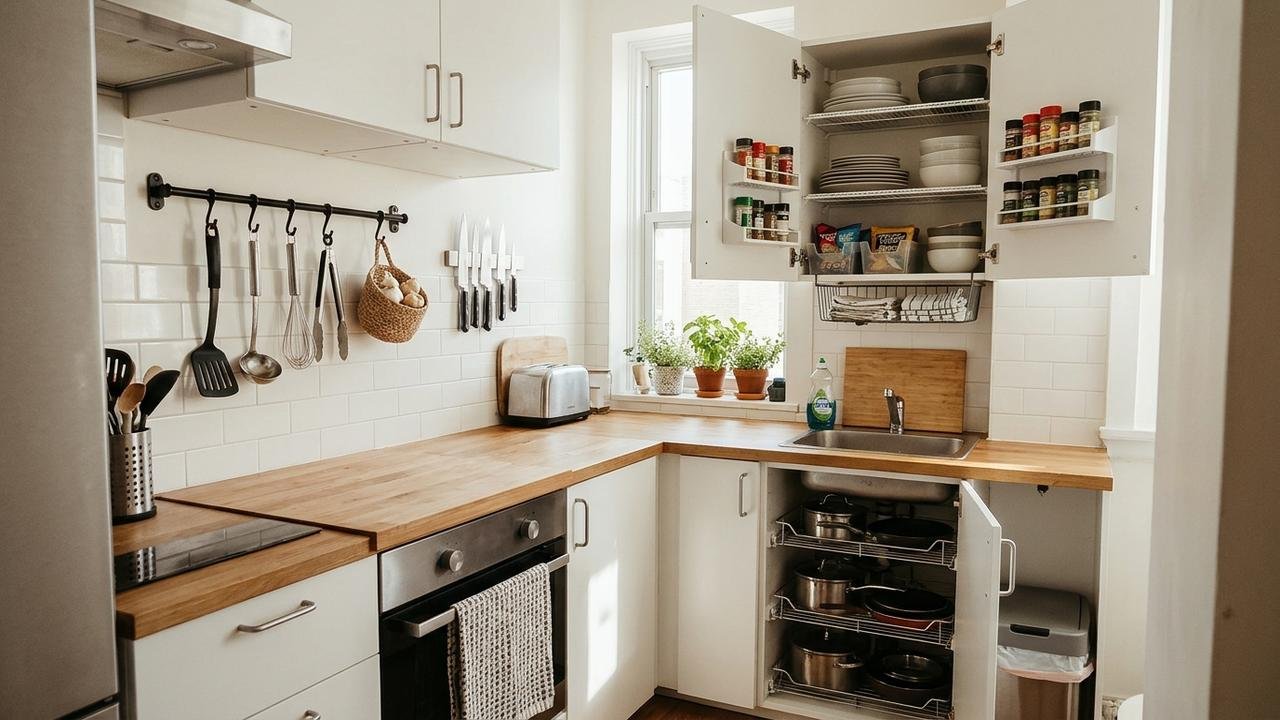 7 produtos para organizar uma cozinha pequena sem ocupar mais espaço